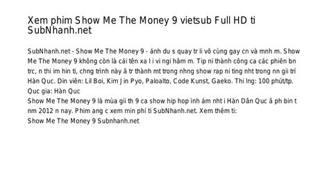 show me the money 777 vietsub|Xem Phim Show Me The Money 777 tập 1 Full HD VietSub và .